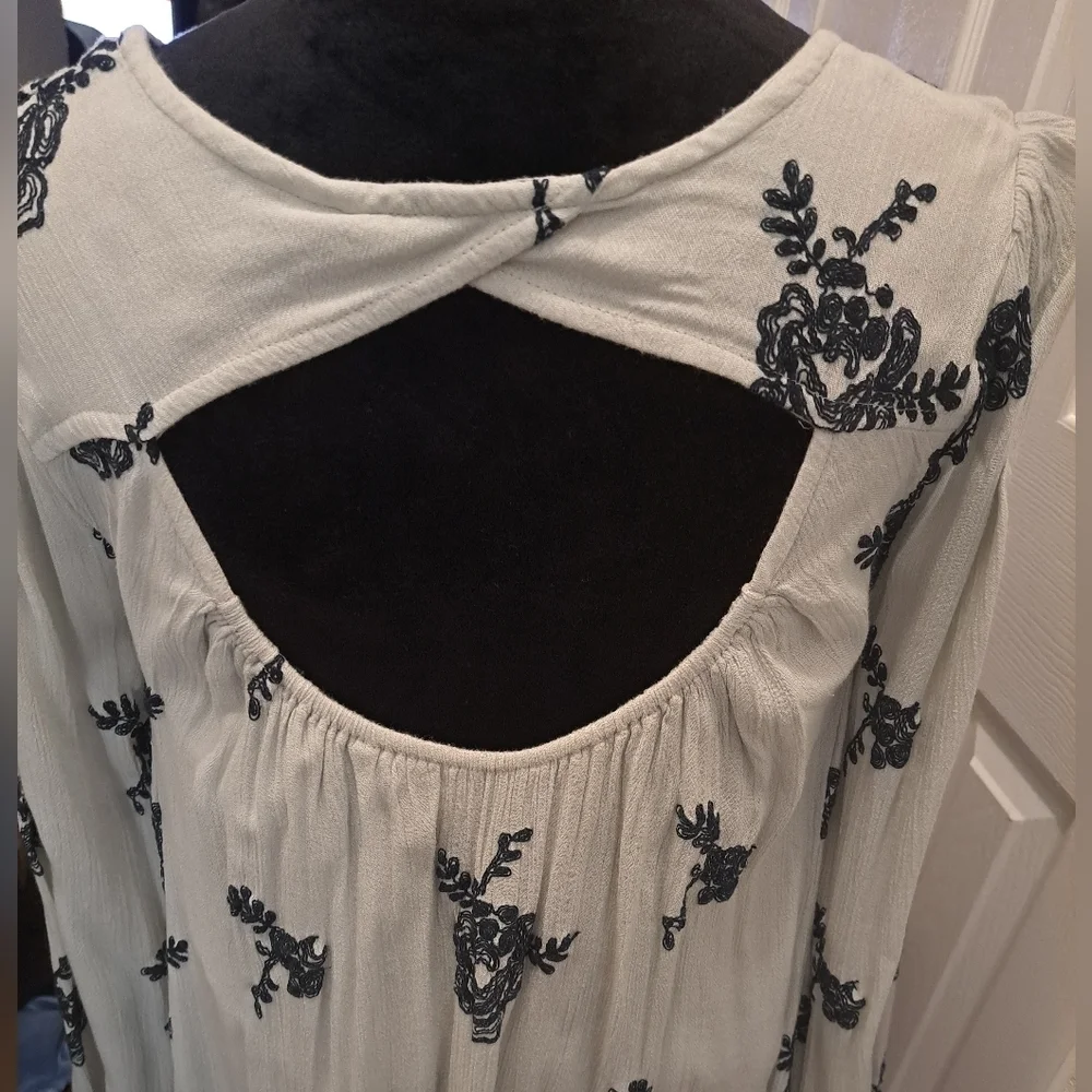 Free People Emma Austin Embroidered Swing Dress